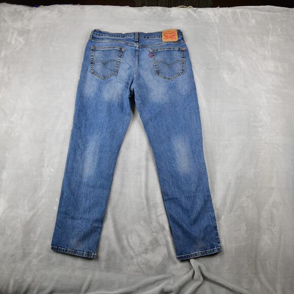 Levis Jeans 541 Mens 35x32 (33x30 Meas) Blue Denim - Picture 4 of 9